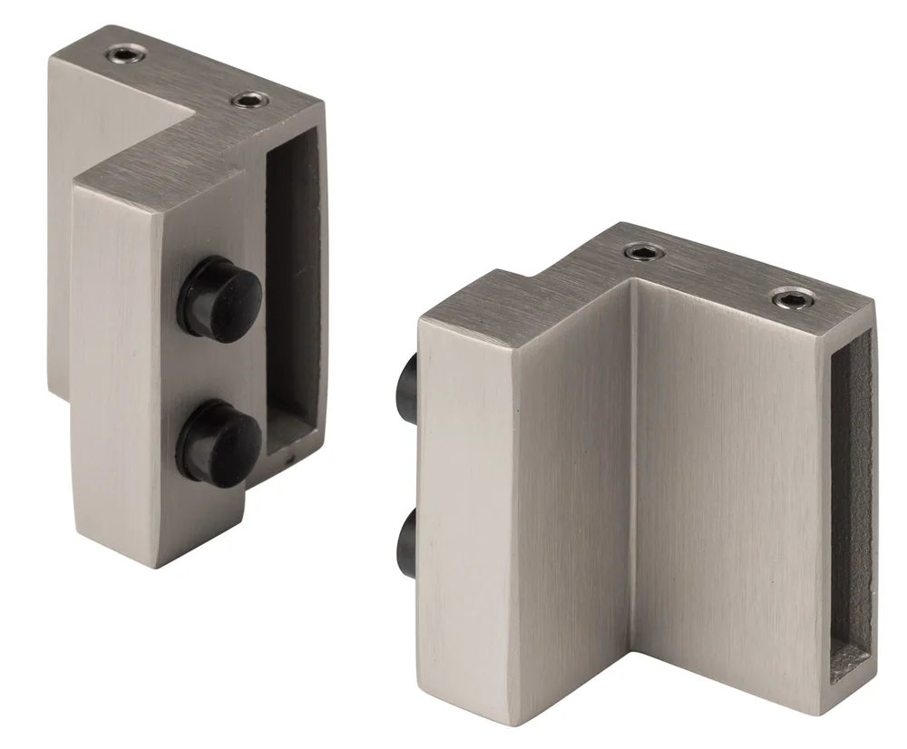 Sure-Loc Barn Track Stop Pair in 15 Satin Nickel