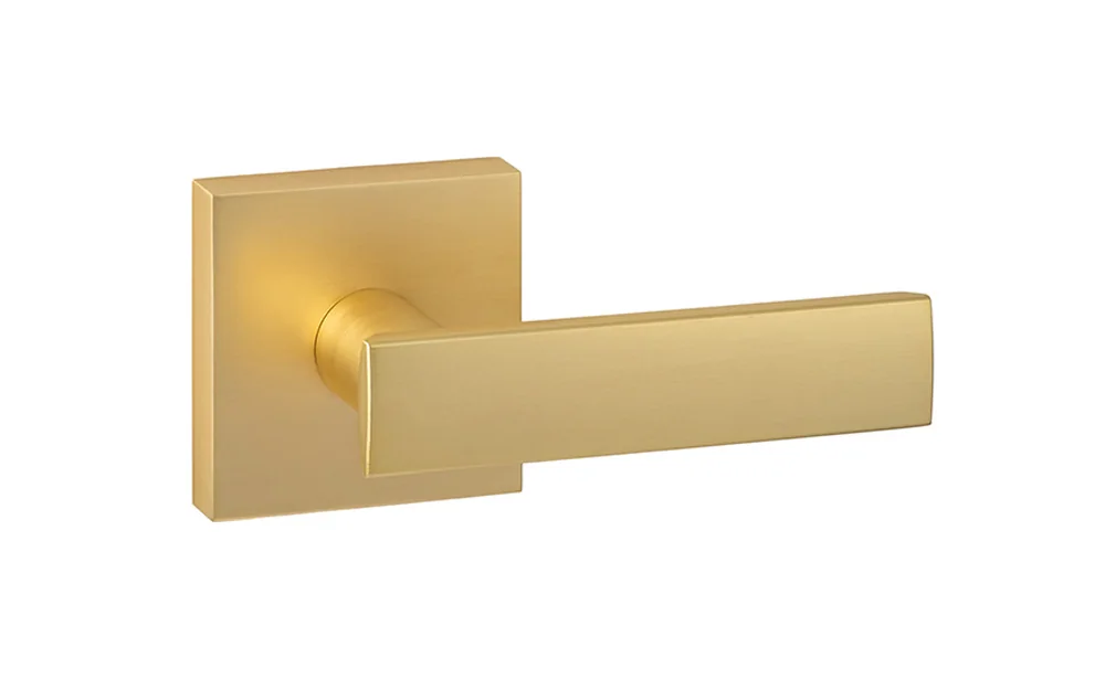 Sure-Loc Modern Cortina Lever in SB Satin Brass
