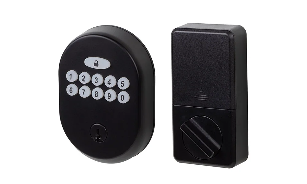 Sure-Loc Electronic Keypad Deadbolt Round in FBL Flat Black