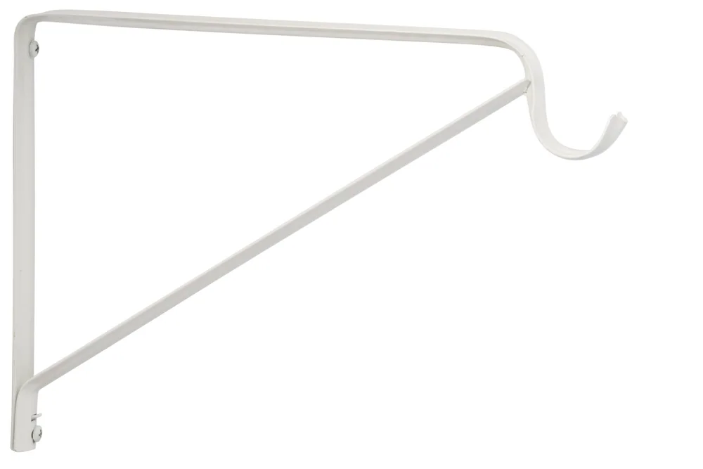 Sure-Loc Fixed Shelf and Rod Support in WP White Powder Coat