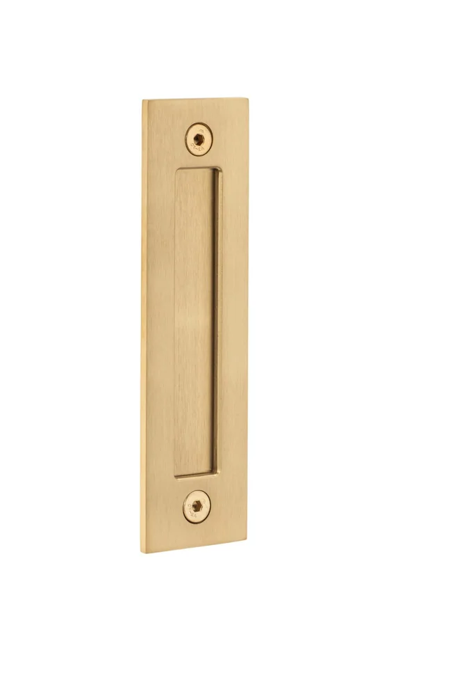 Sure-Loc Flush Barn Door Handle in SB Satin Brass