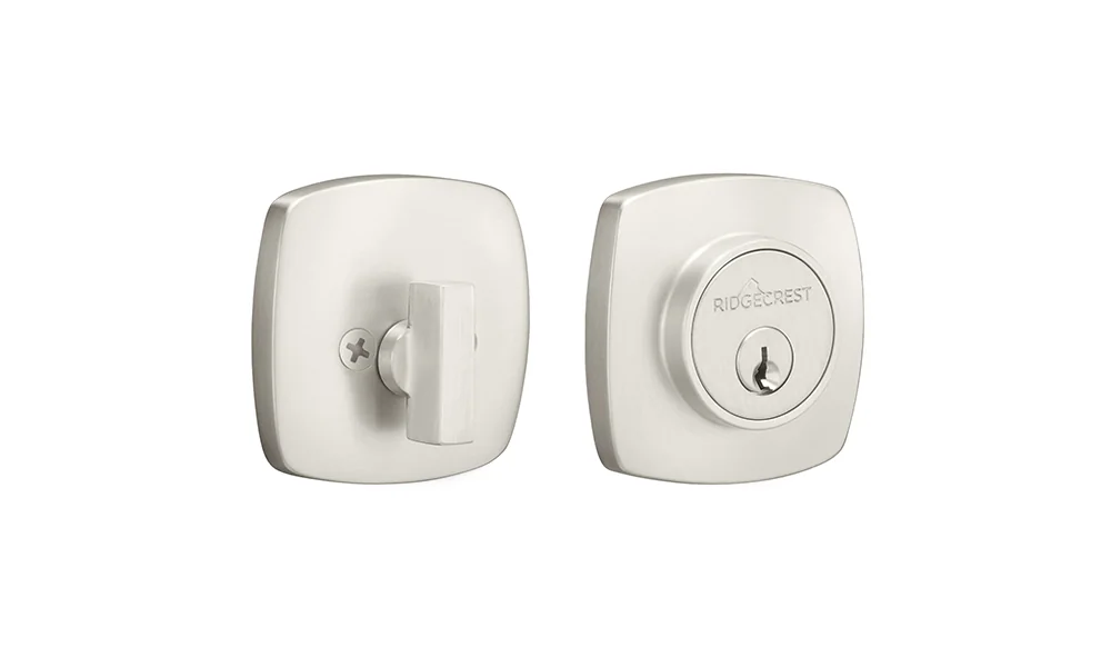 Ridgecrest Forma Deadbolt in 15 Satin Nickel