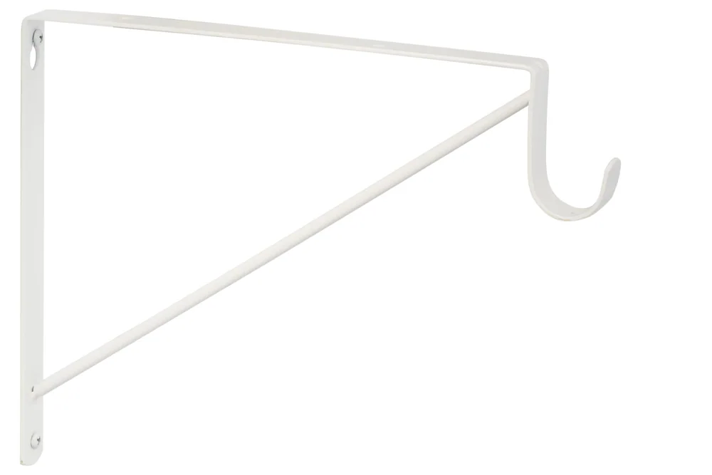 Sure-Loc Heavy Duty Shelf and Rod Support in WP White Powder Coat