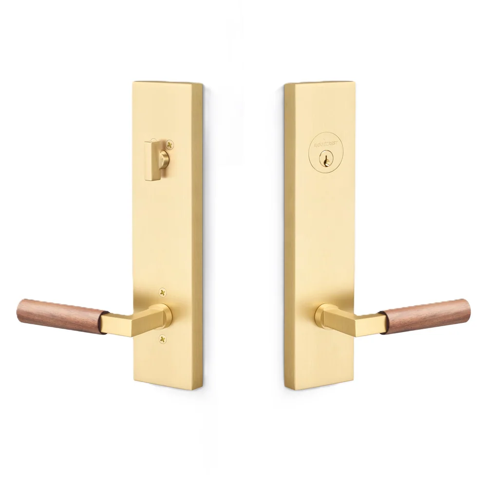 Ridgecrest Levanto Sideplate Entry in Satin Nickel