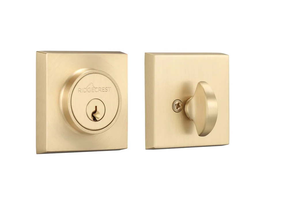 Ridgecrest Logan Deadbolt in SB Satin Brass