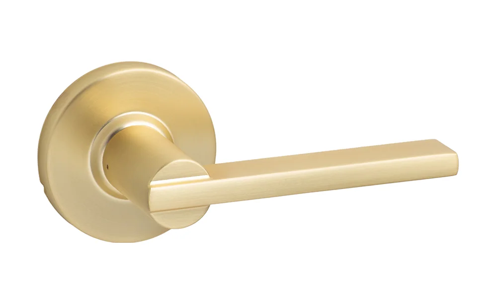 Sure-Loc Mesa Round Lever in SB Satin Brass