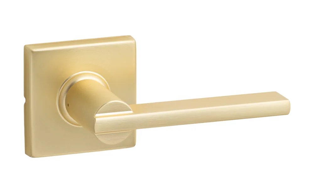 Sure-Loc Mesa Square Lever in SB Satin Brass