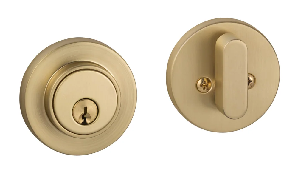 Sure-Loc Modern Round Modern Deadbolt in SB Satin Brass