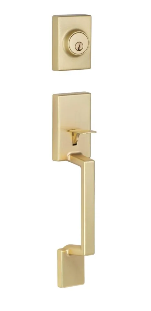Sure-Loc Modern Stockholm Handleset in SB Satin Brass
