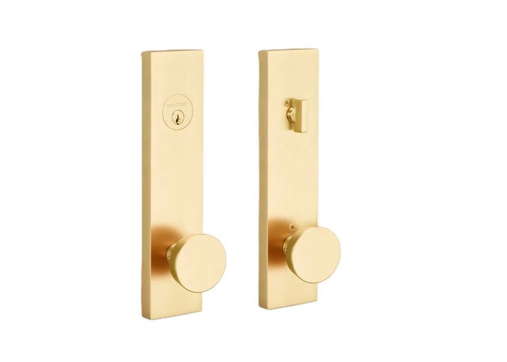 Ridgecrest Zermatt Sideplate Entry in SB Satin Brass