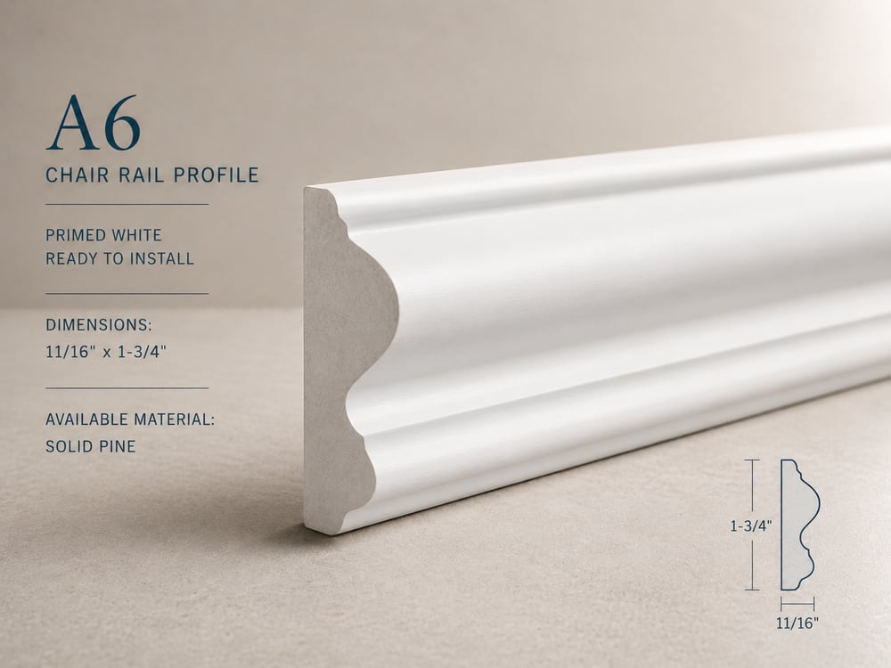 Chair Rails — 19 profiles