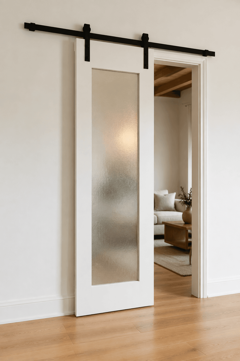 GLS 1LT Frosted 2080 installed — photorealistic product image