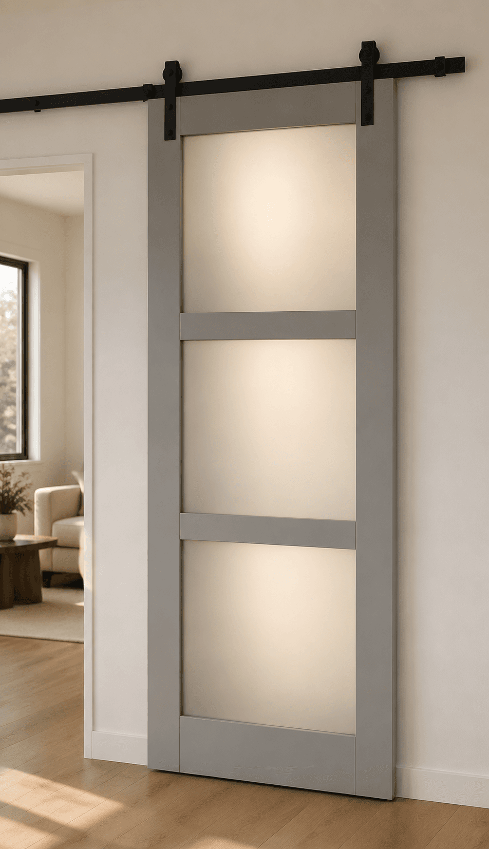 GLS 3LT Frosted 3080 installed — photorealistic product image
