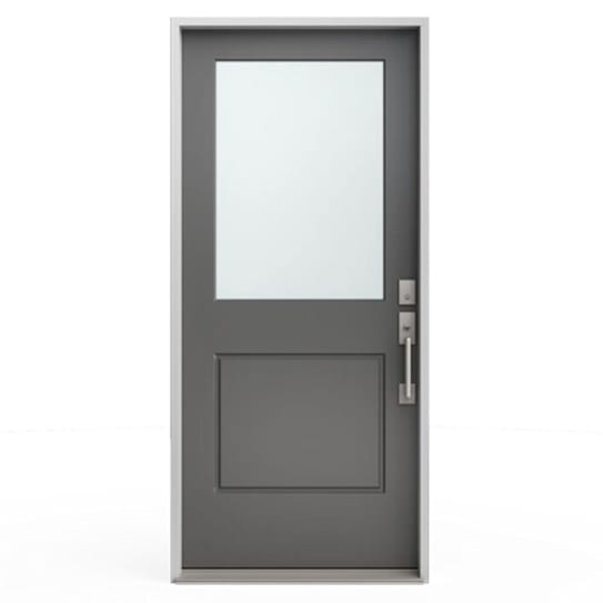 Masonite Masonite VistaGrande Flush-Glazed Fiberglass Door 1/2 Lite LE Argon - 31-3/4 x 80 - Smooth Texture VIG2868SM12LLEC