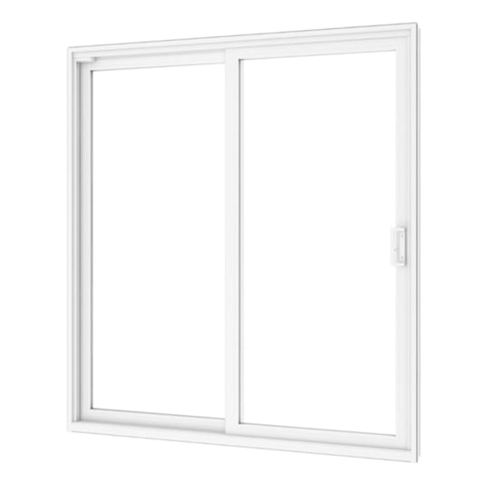Novatech Novatech 650 Series Patio Door - 1 Lite Low-E - Black/White Handle - RH - Knock Down
