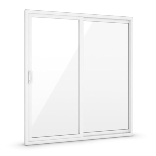 Novatech Novatech Windsor Patio Door - 1 Lite Low-E - Black/White Handle - Reversible