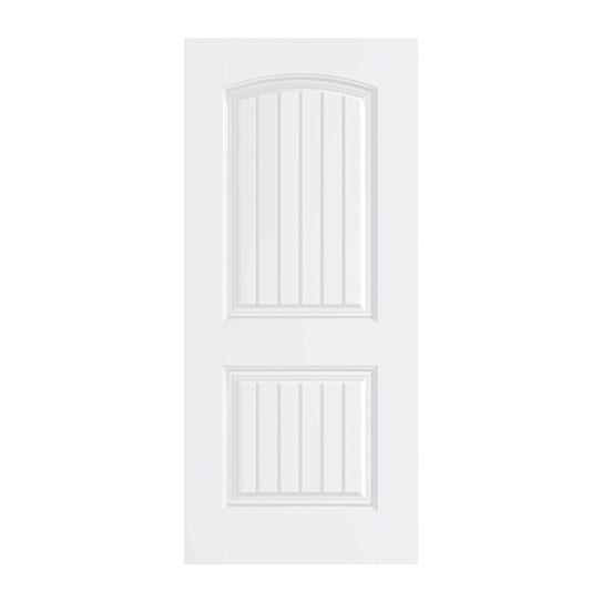 Masonite Masonite Belleville Cheyenne 2 Panel Plank Fiberglass Door - 31-3/4 x 79-1/4 - Smooth Texture SBC28