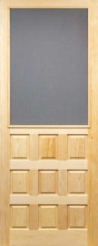 Specialty Building Products Raised 9 Panel Wood Screen Door