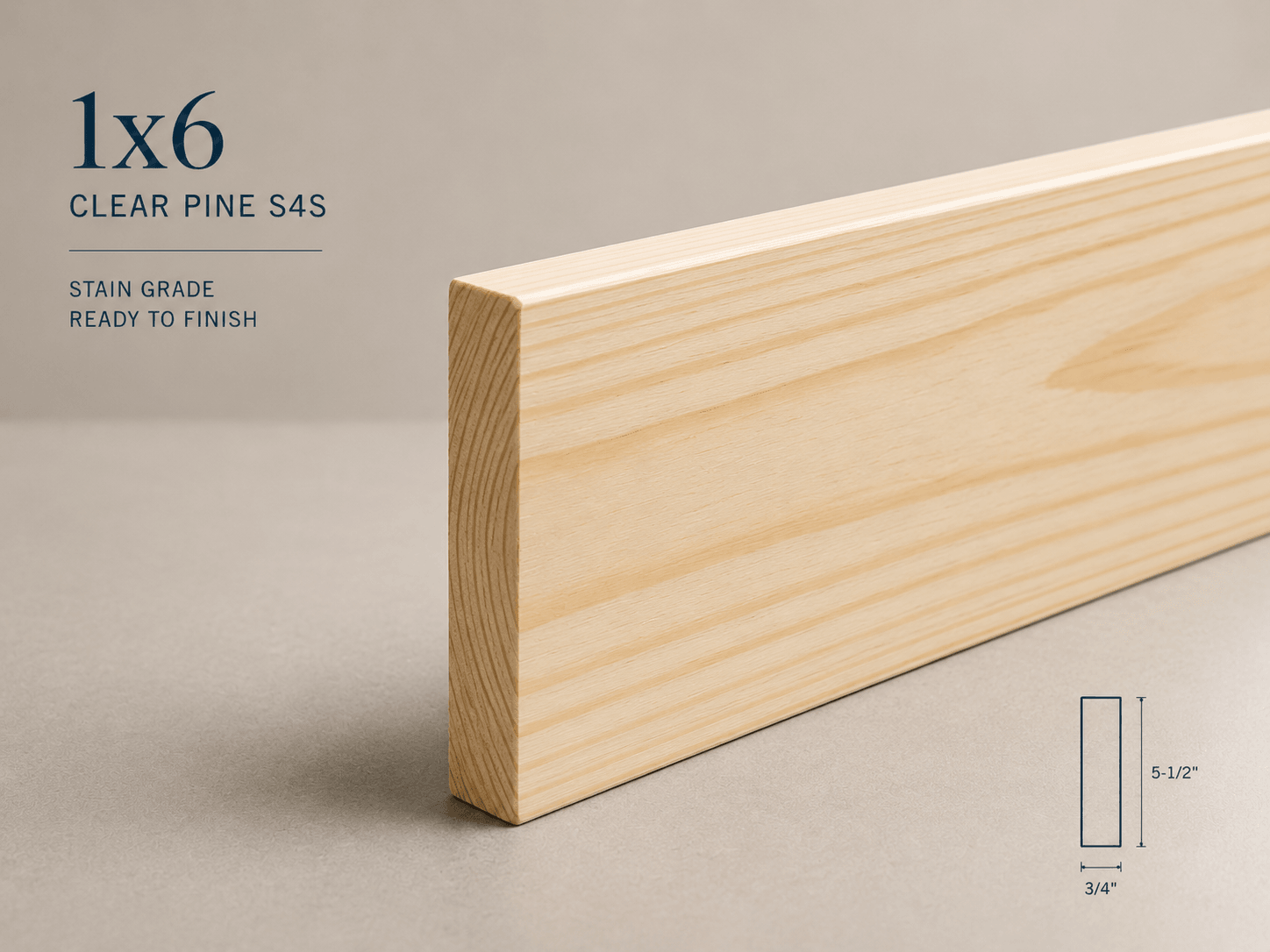 Clear Pine flat stock