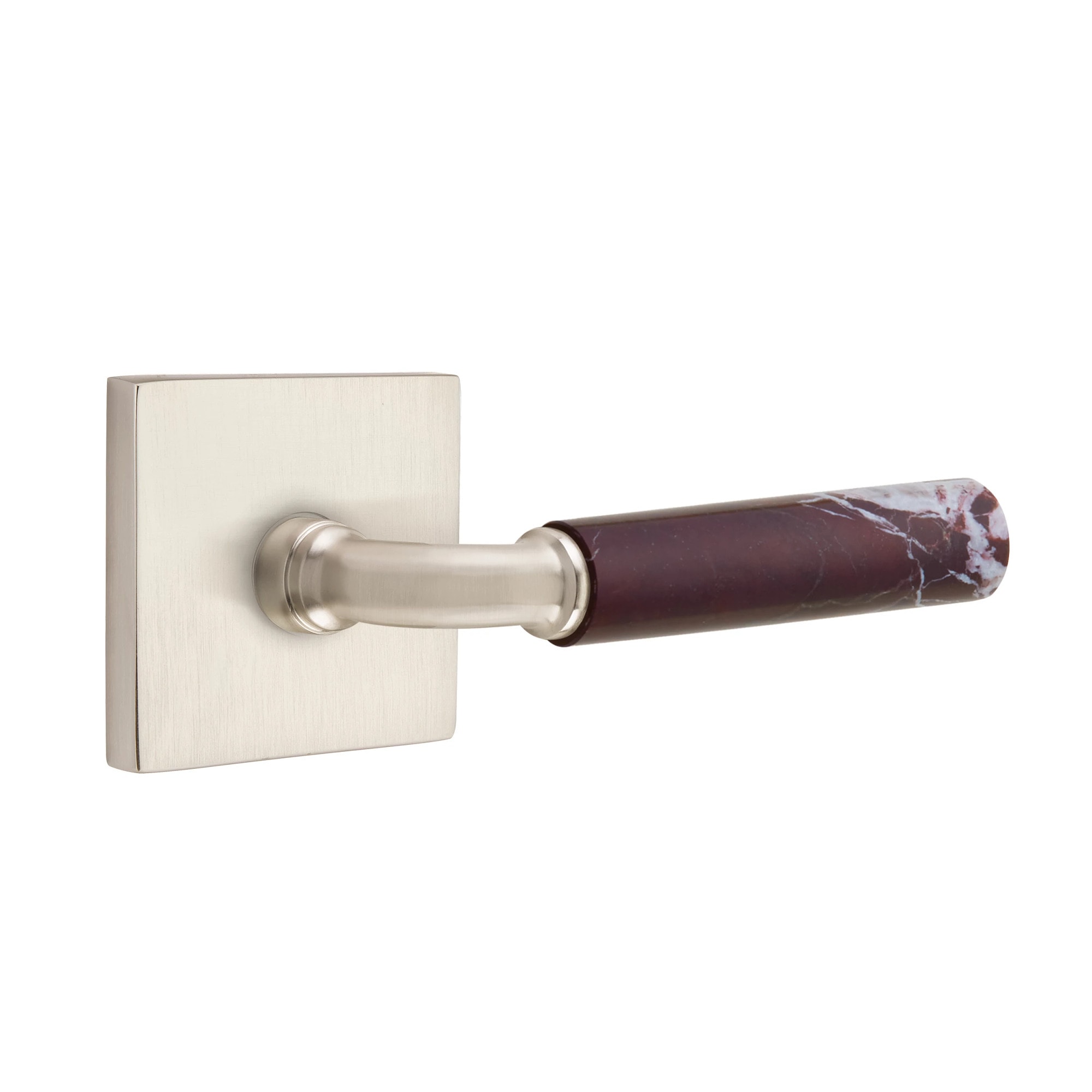 Emtek SELECT R-Bar Rosso Levanto Marble Lever