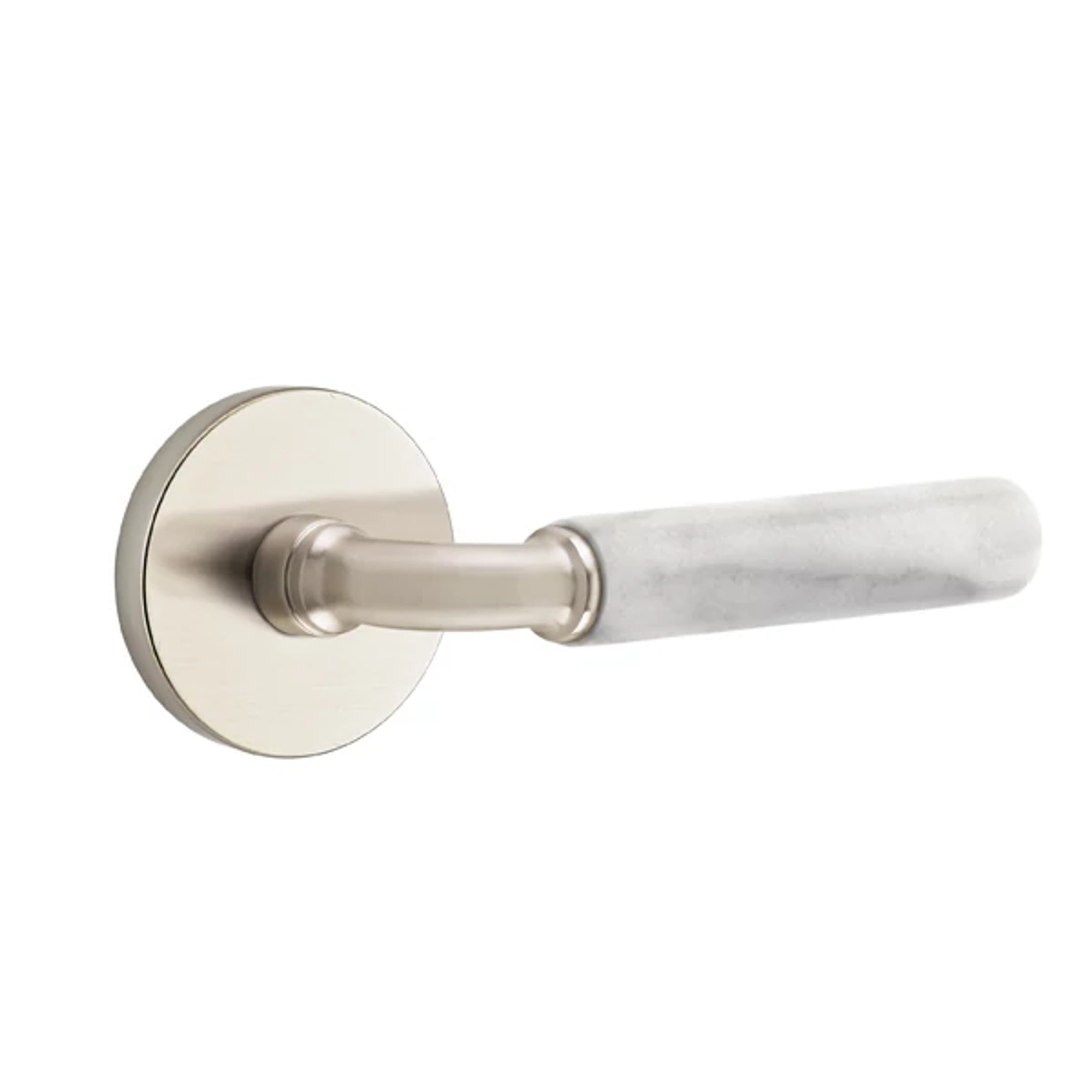 Emtek SELECT R-Bar White Marble Lever