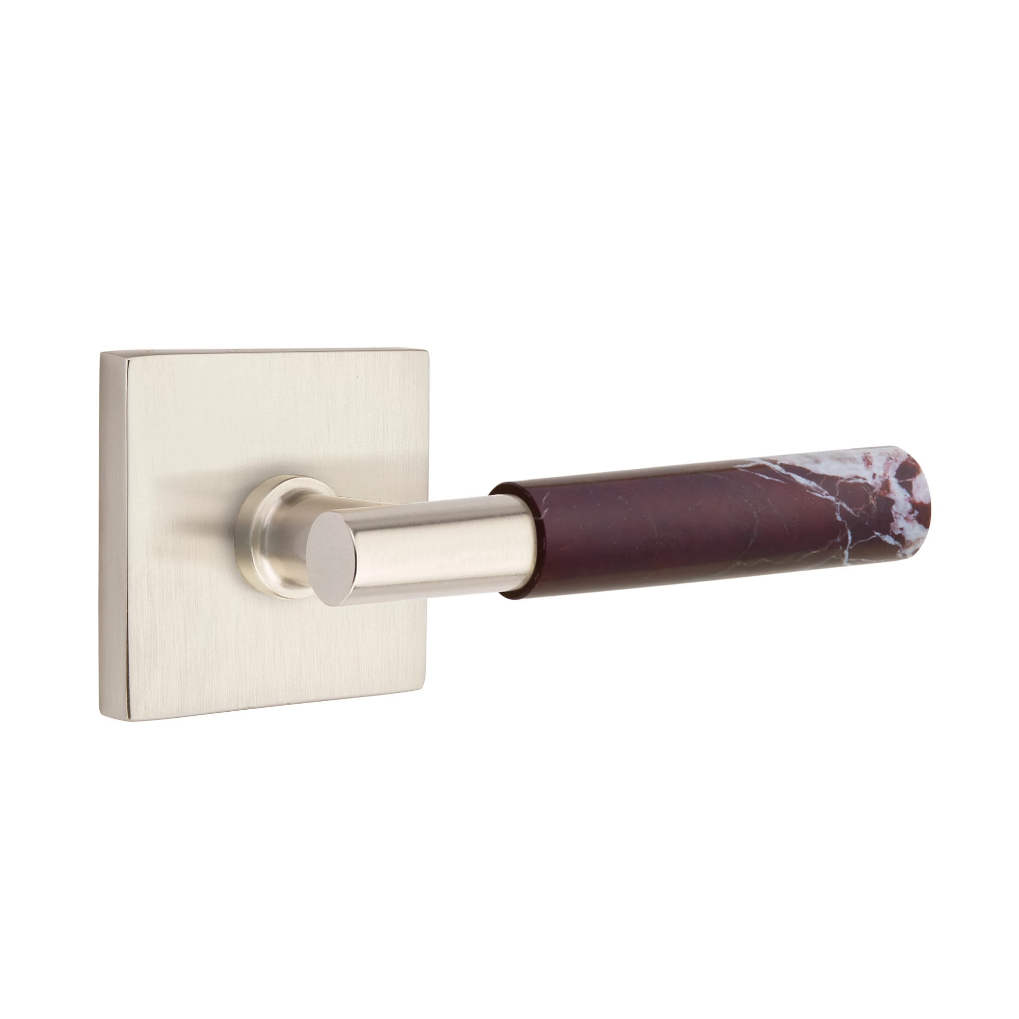 Emtek SELECT T-Bar Rosso Levanto Marble Lever