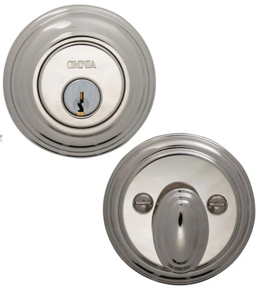 Omnia Auxiliary Deadbolt (Brass)