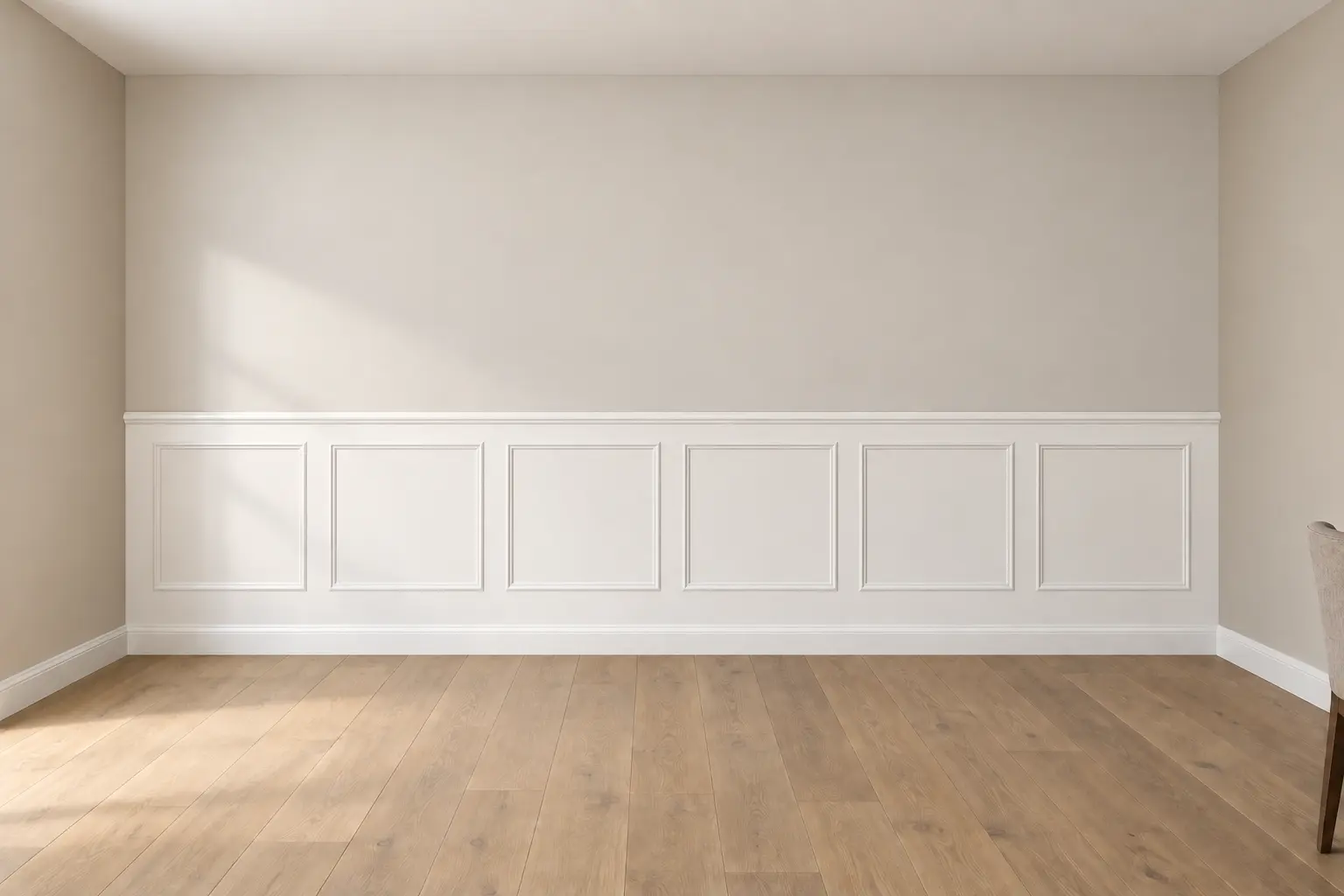 Chair Rail with Lower Shadow Boxes — after design concept