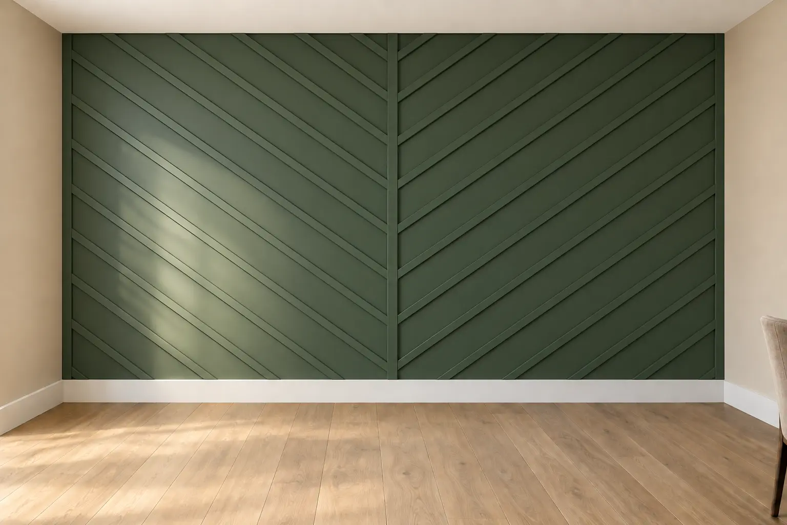 Herringbone Batten Wall — after design concept