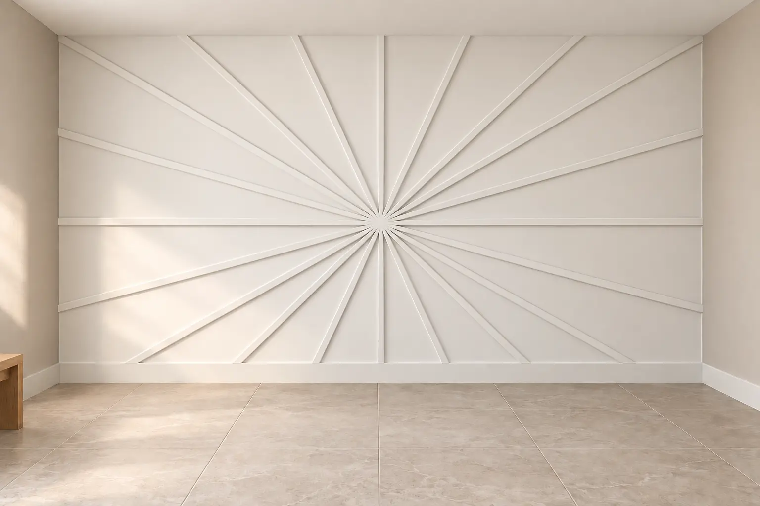 Sunburst Batten Wall — after design concept