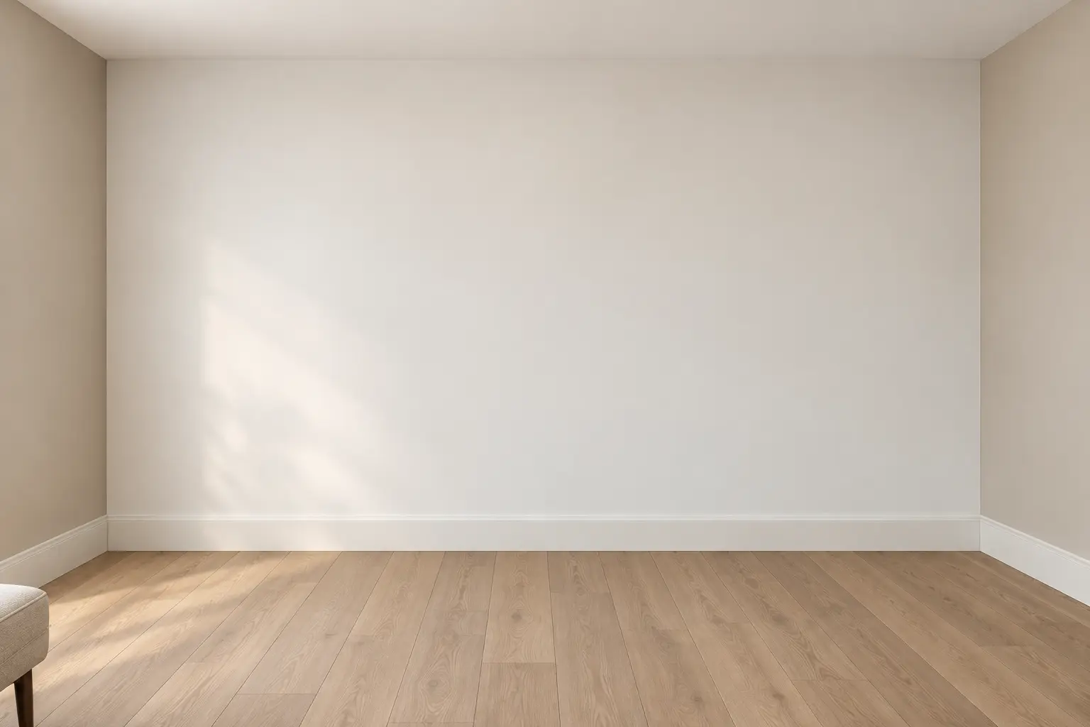 Centered White Oak Slat Feature — before design concept
