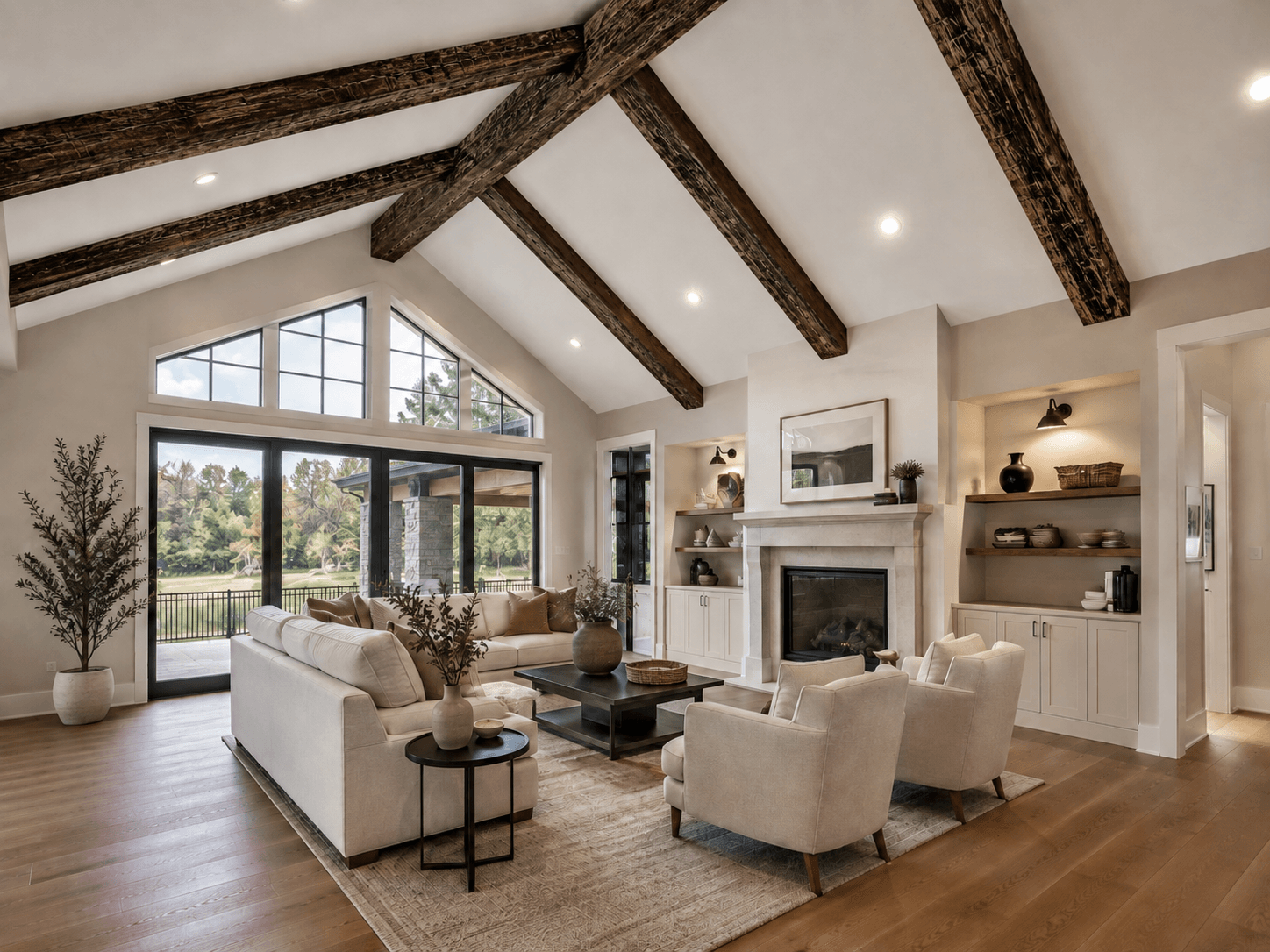 Cathedral beam and concealed uplight — illustrative design