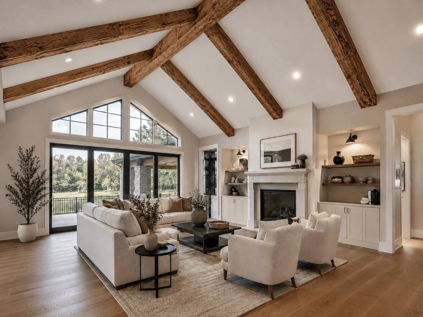 Cathedral beam and concealed uplight — illustrative design