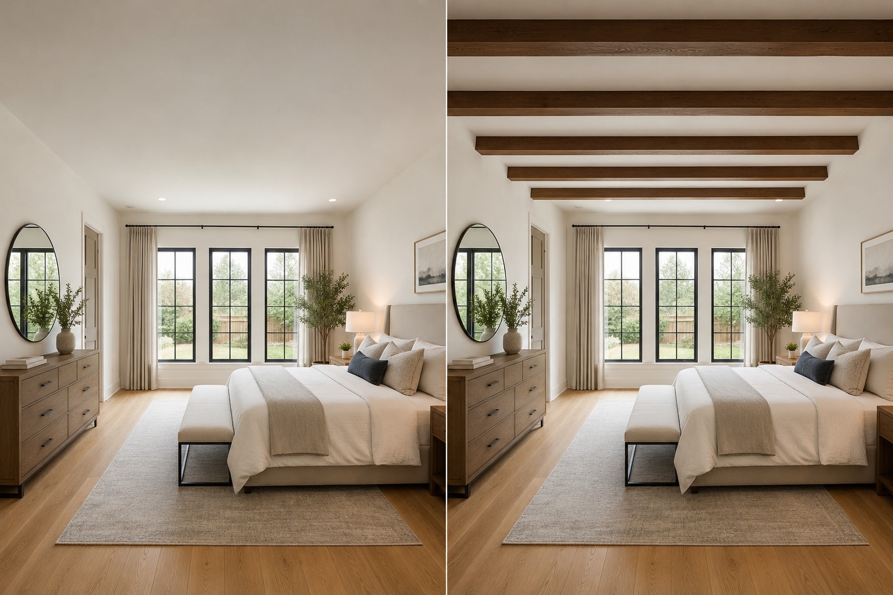 Traditional painted coffer ceiling — illustrative design
