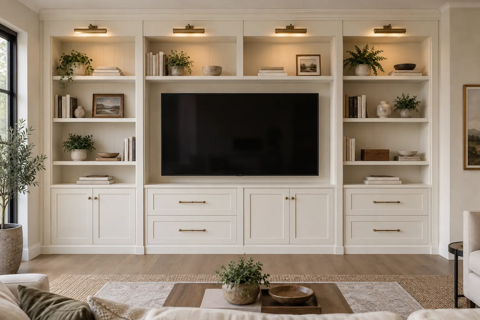 Classic Painted Family Room Library — design inspiration
