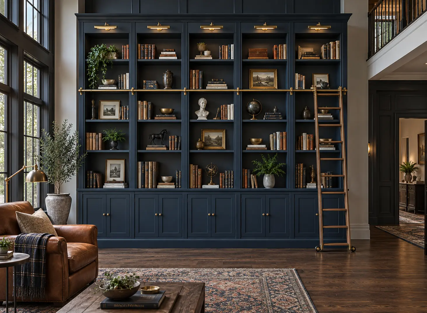 Grand Library Ladder Wall — design inspiration