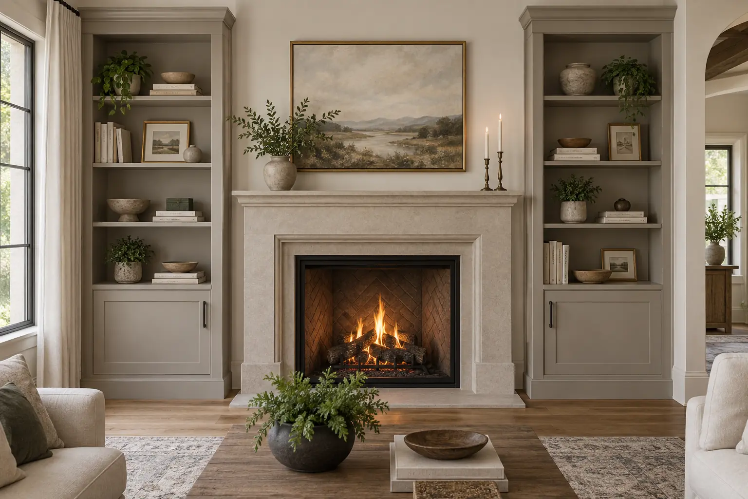 Fireplace Endcap Shelves — design inspiration