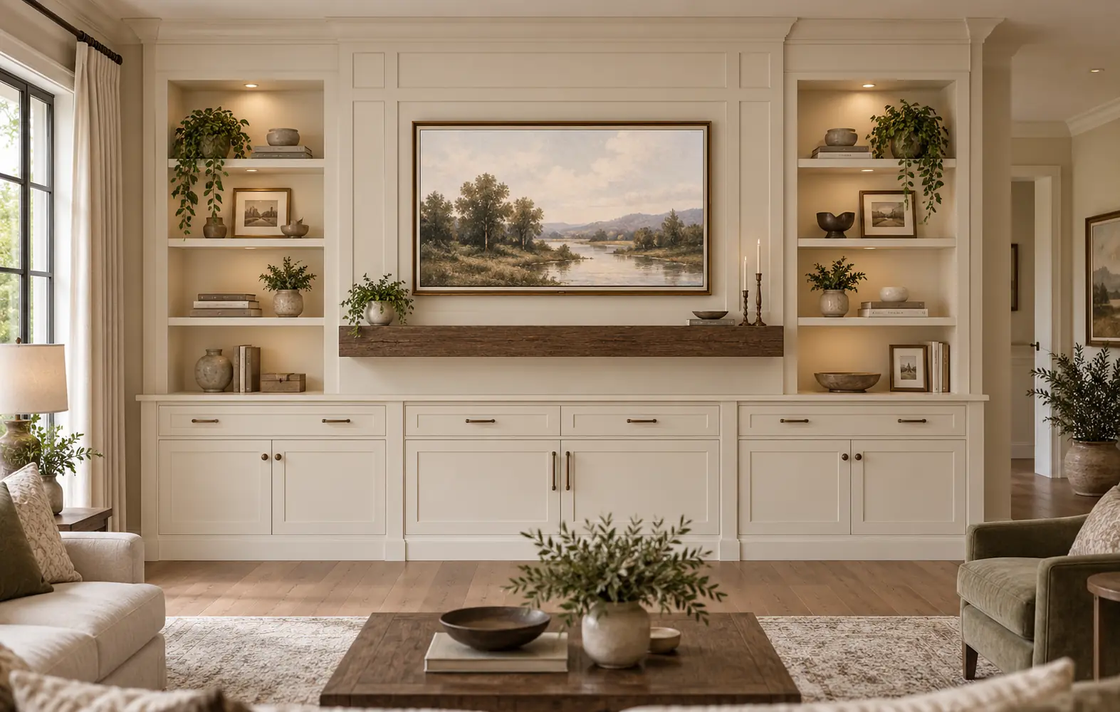 Frame TV Mantel Wall — design inspiration