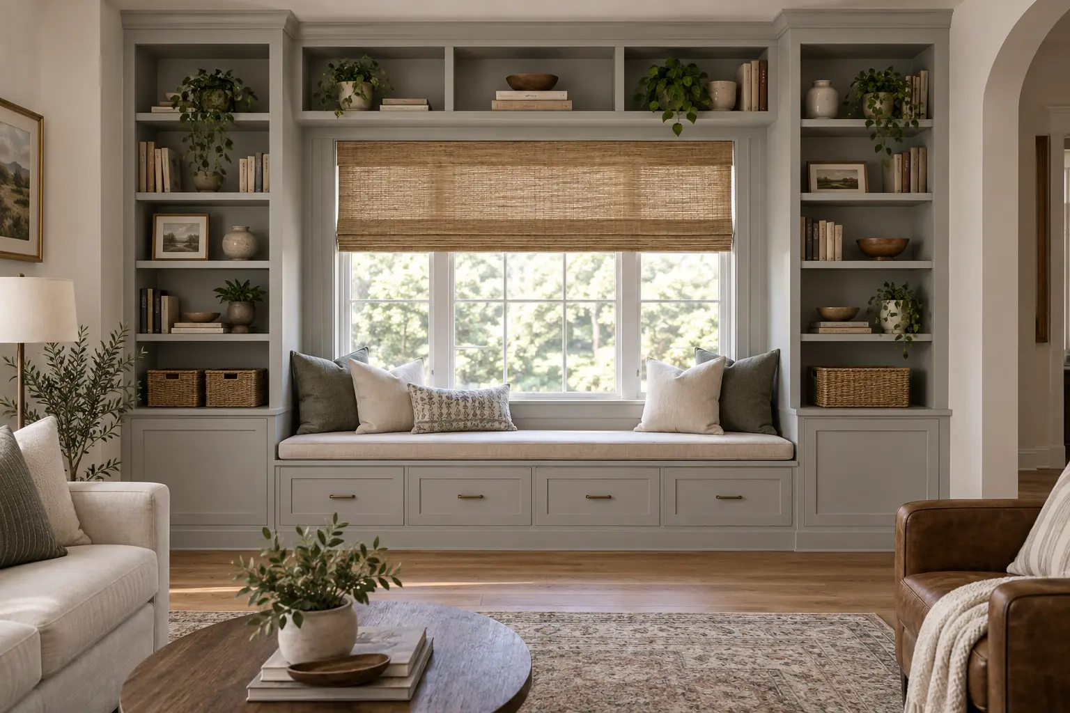 Window Seat Library Wall — design inspiration