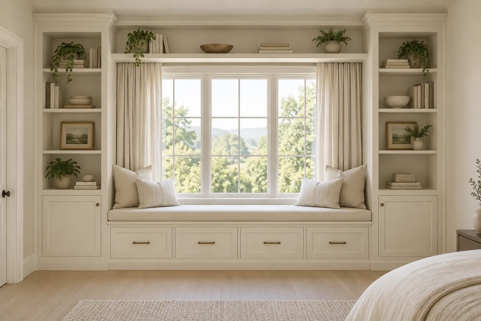 Primary Bedroom Window Seat Wall — design inspiration