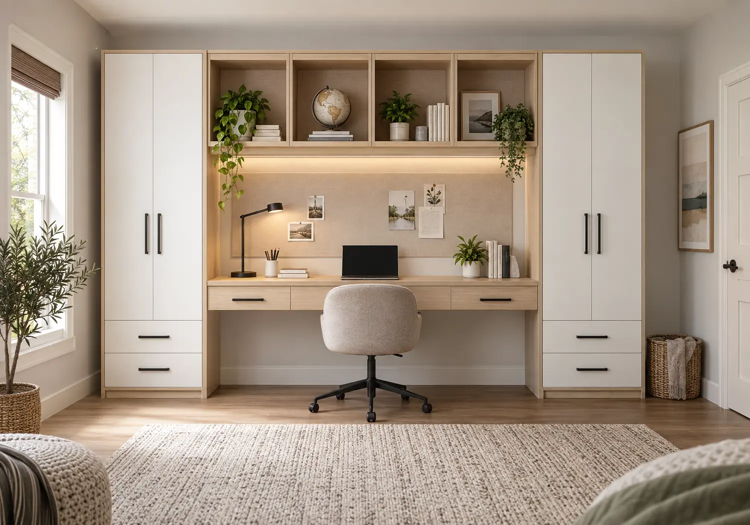 Teen Study Wall With Bedside Storage — design inspiration
