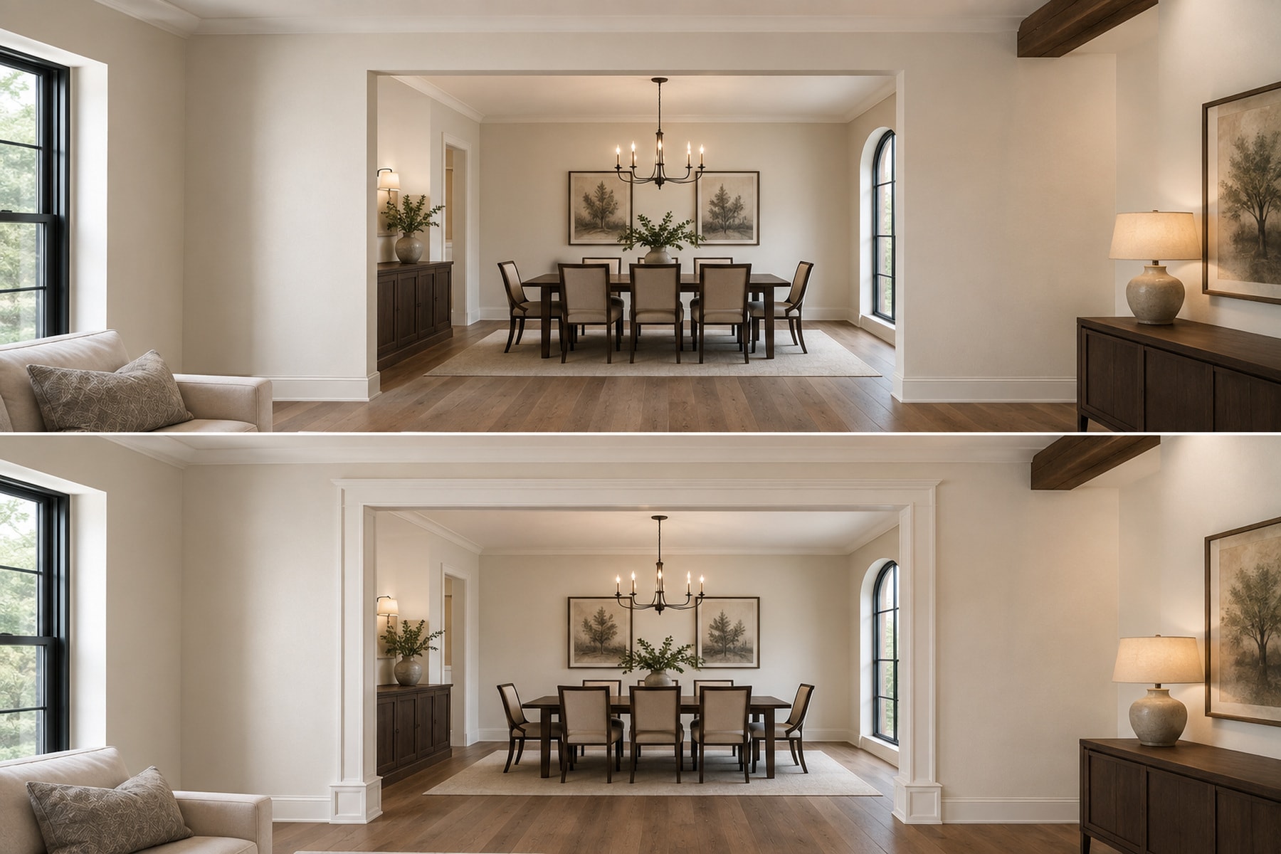 Craftsman stepped opening