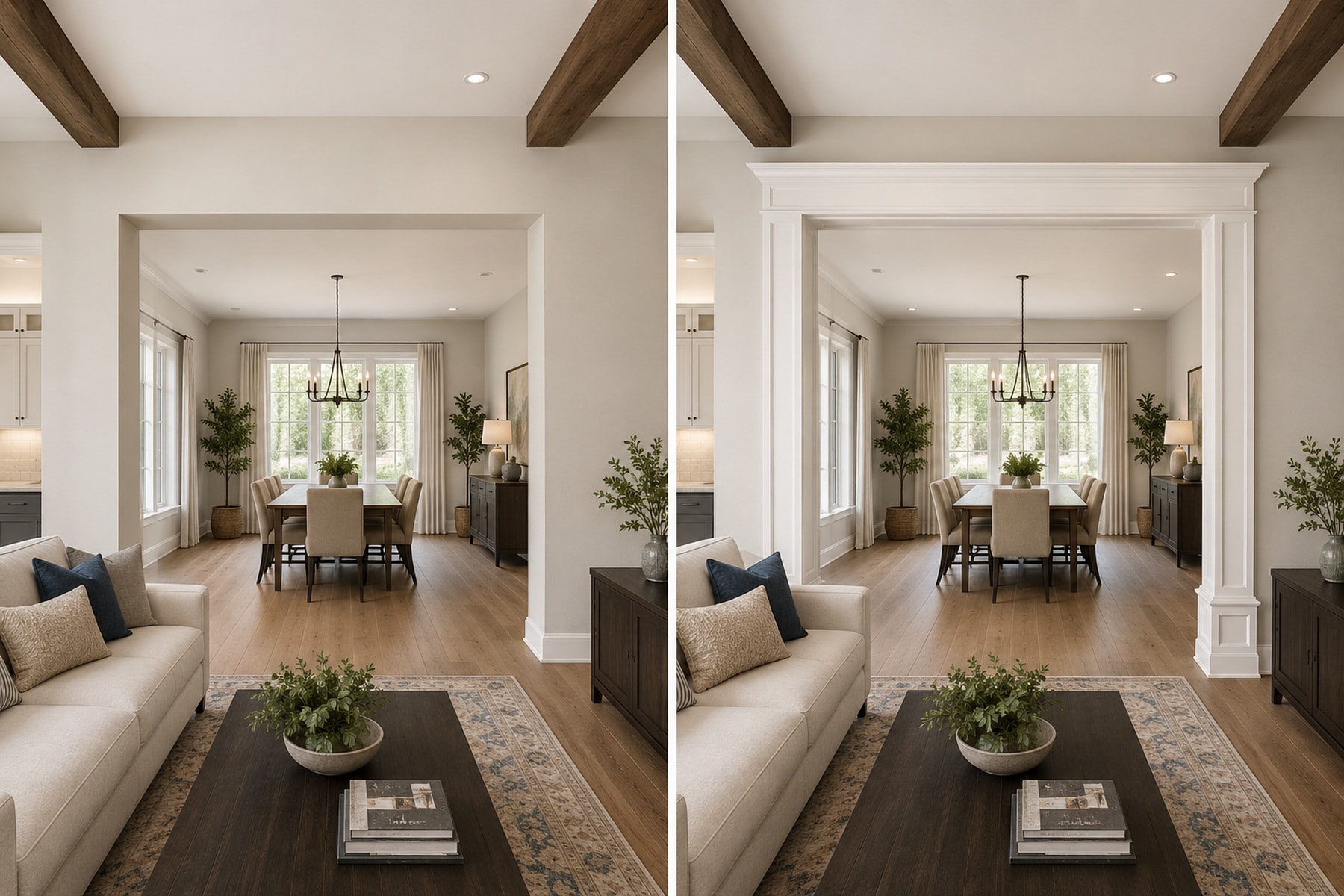 Craftsman stepped opening