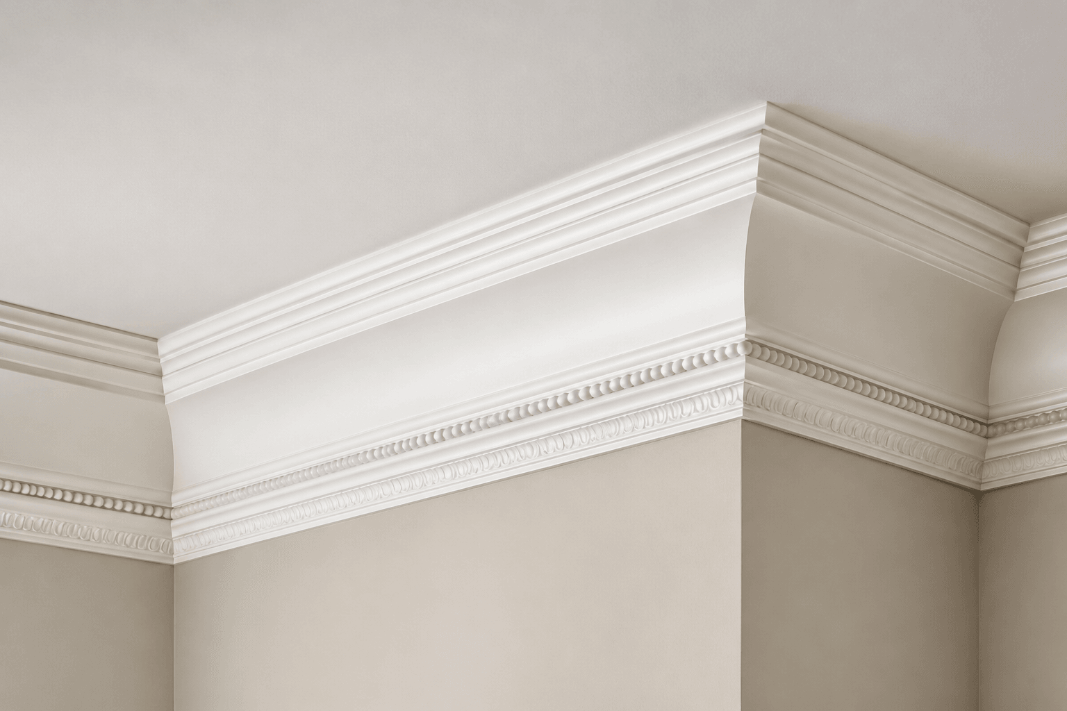 Crown plus panel-mould frieze — illustrative design