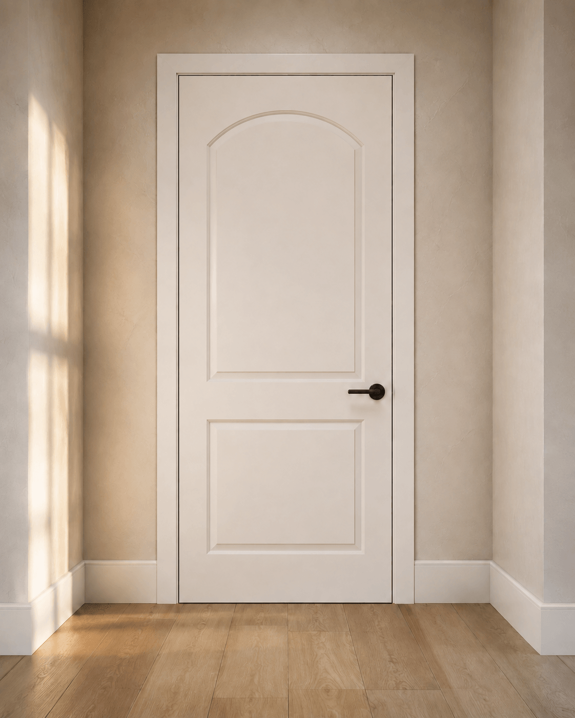 Craftsman capped door trim — illustrative design