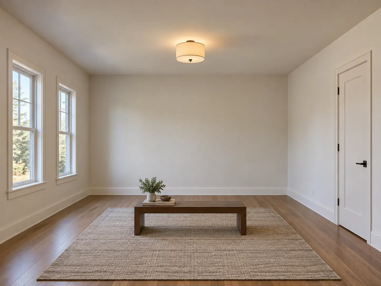 Classic Square Coffered Ceiling — before design concept