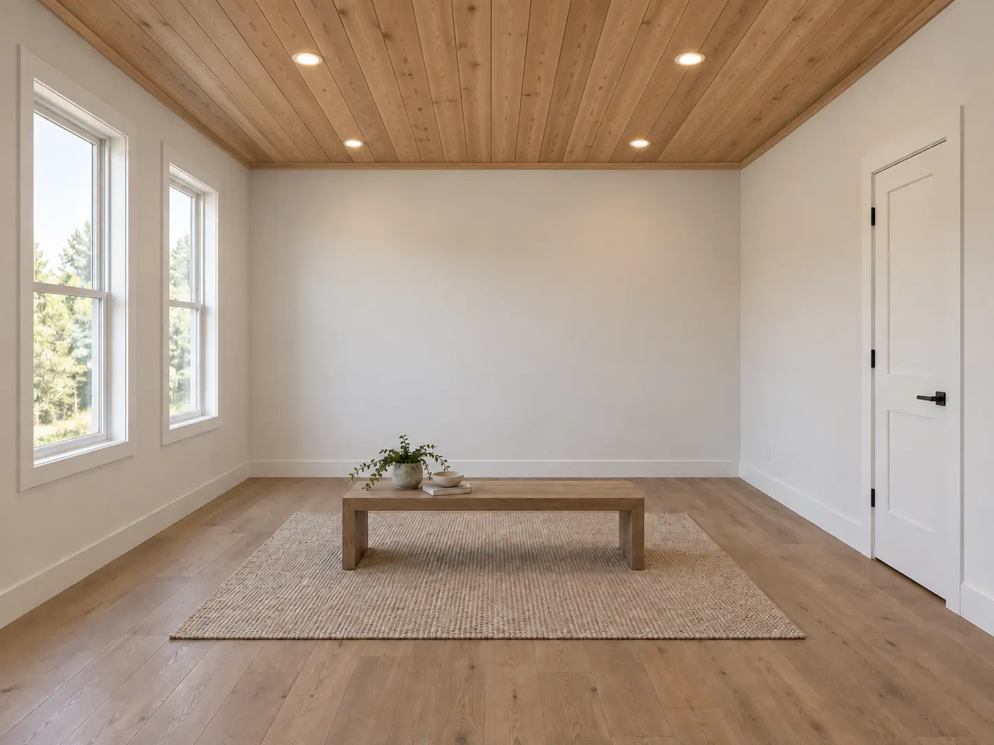 Straight Tongue And Groove Ceiling — after design concept