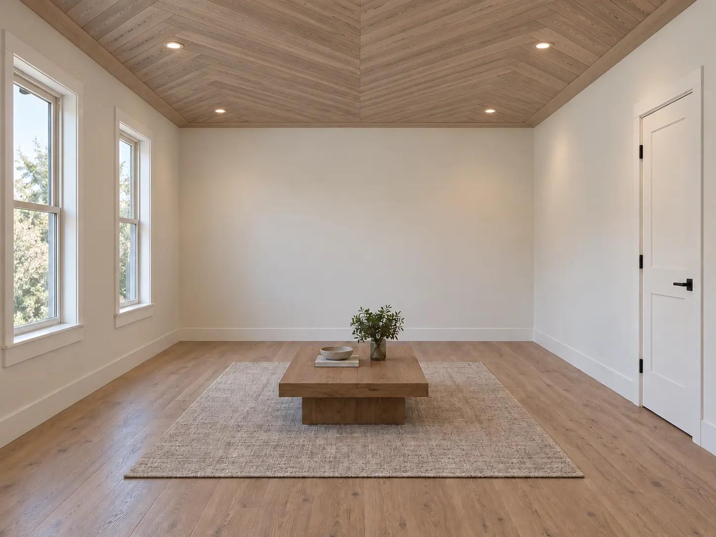 Herringbone Plank Ceiling — after design concept