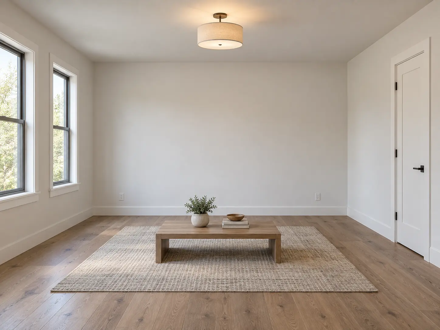Beadboard Ceiling With Beam Border — before design concept