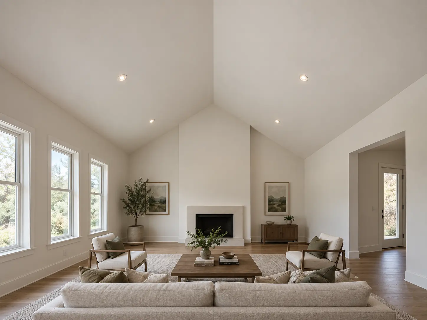 Vaulted Ridge Beam And Purlins — before design concept
